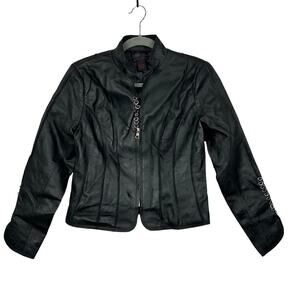 Gypsies and Lords Black Leather Jacket Size Small